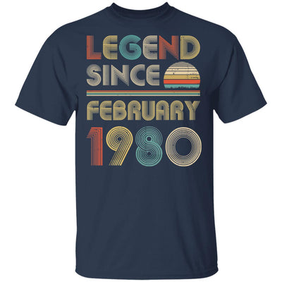 Legend Since February 1980 Vintage 42th Birthday Gifts T-Shirt & Hoodie | Teecentury.com