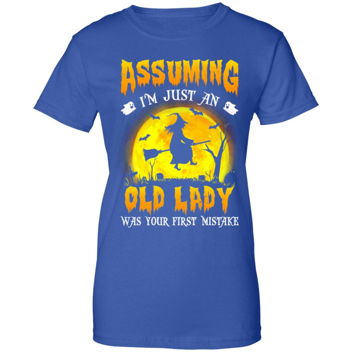 Assuming Im Just An Old Lady Funny Witch Halloween T-Shirt & Hoodie | Teecentury.com