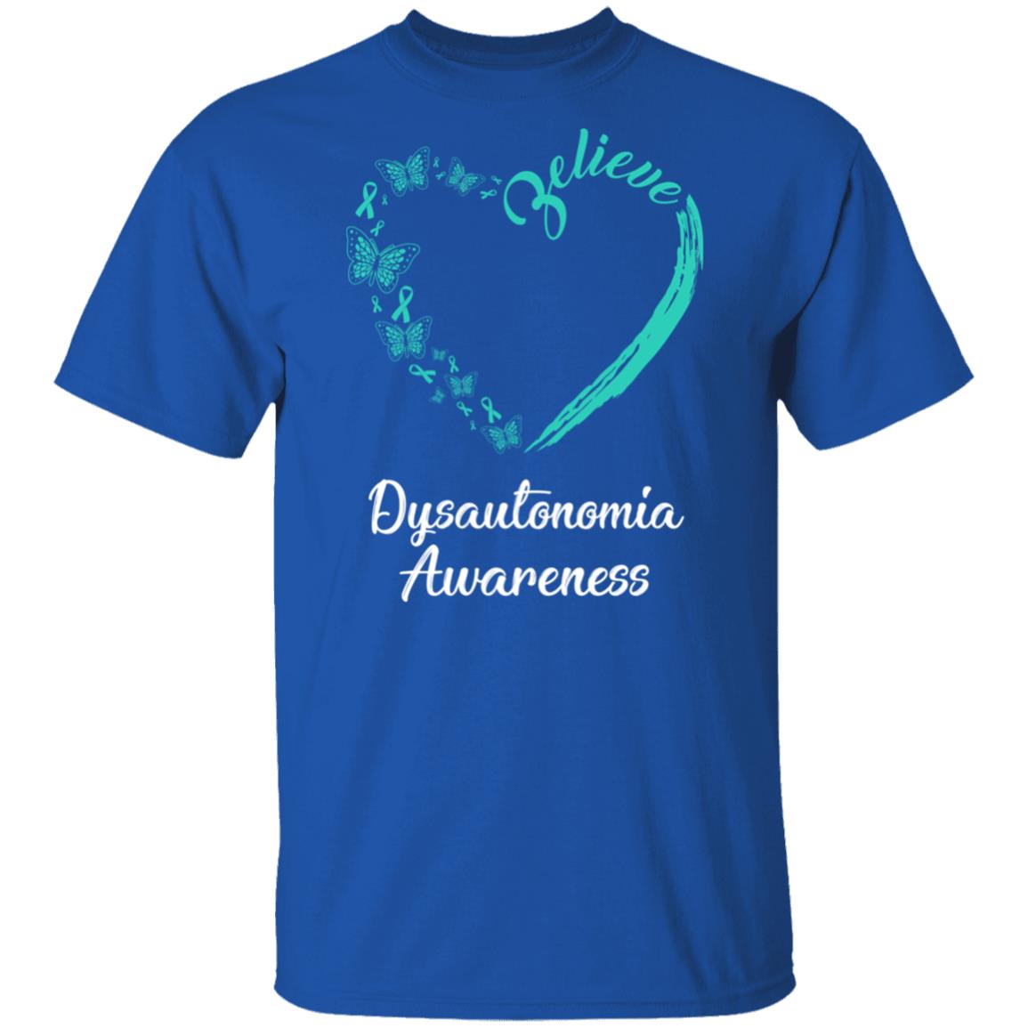 Butterfly Believe Dysautonomia Awareness Ribbon Gifts T-Shirt & Hoodie | Teecentury.com