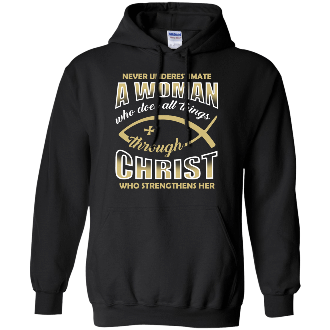 Who Does All Things Through Christ Who Strengthens Her T-Shirt & Hoodie | Teecentury.com
