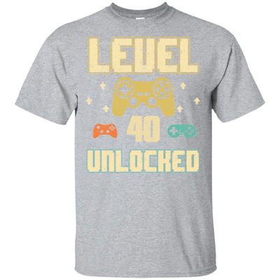 Level 40 Unlocked Video Gamer 40th Birthday Gift T-Shirt & Hoodie | Teecentury.com