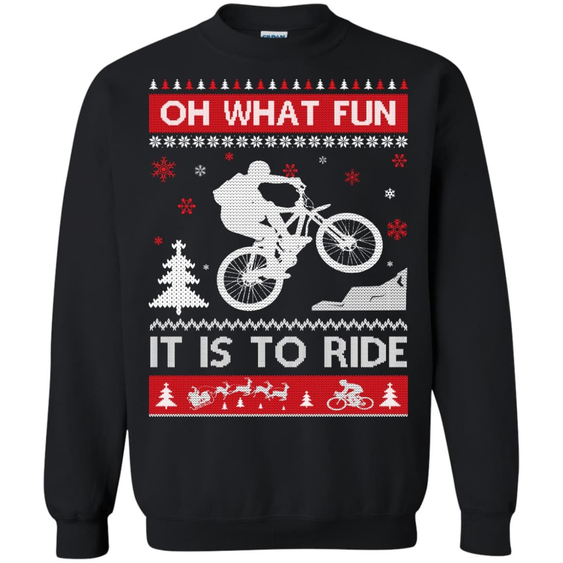 Bicycle Sweater Christmas Oh What Fun It Is To Ride T-Shirt & Hoodie | Teecentury.com