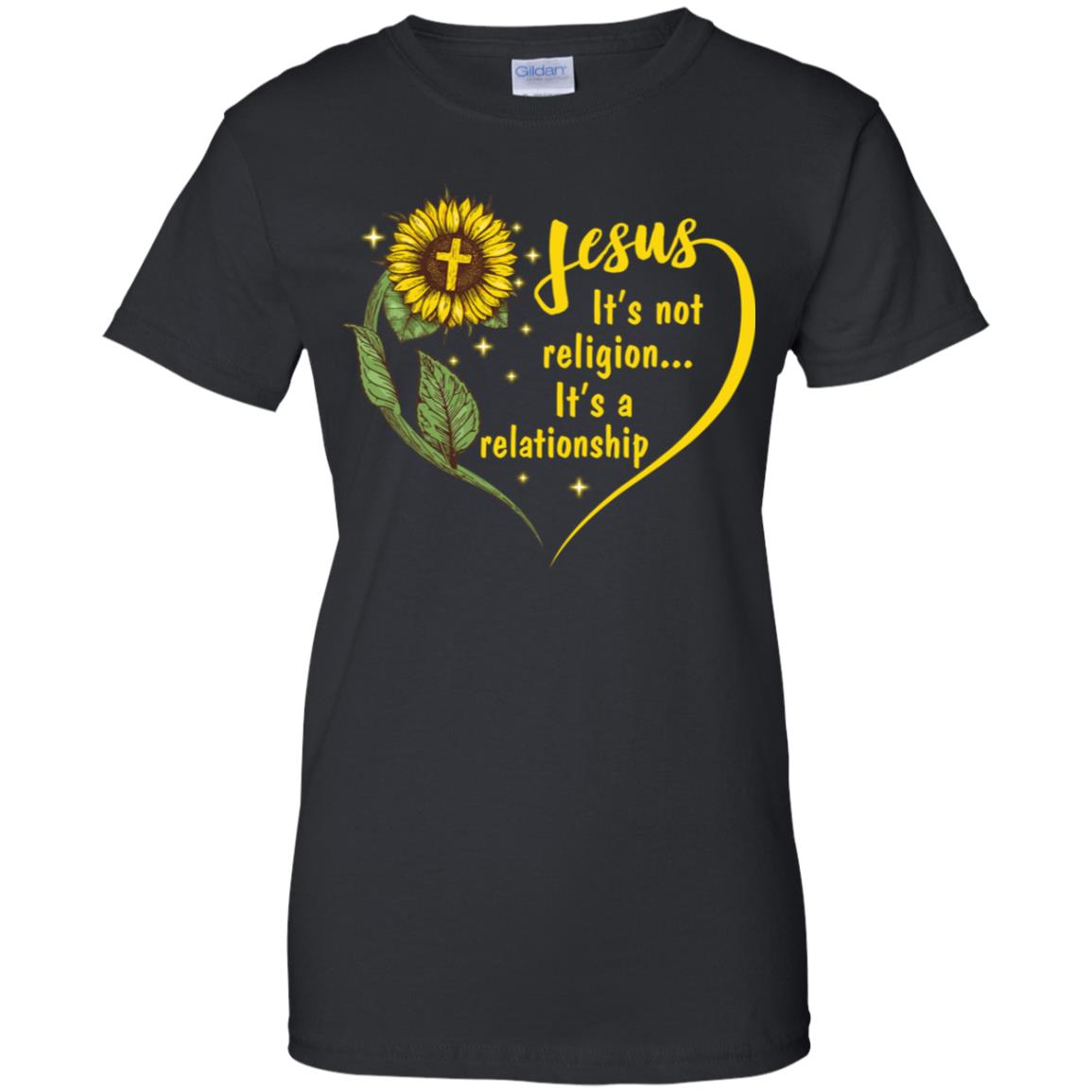 Sunflower Jesus It's Not A Religion It's A Relationship T-Shirt & Hoodie | Teecentury.com