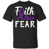 Alzheimer's Lupus Awareness Purple Faith Over Fear T-Shirt & Hoodie | Teecentury.com