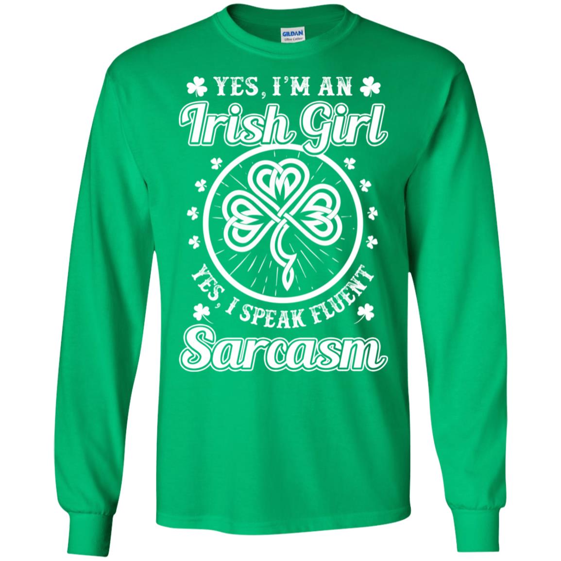 Funny I'm An Irish Girl St Patrick's Day T-Shirt & Hoodie | Teecentury.com