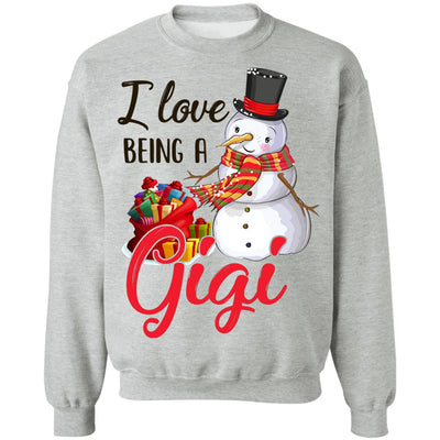 I Love Being A Gigi Snowman Gift For Christmas Day T-Shirt & Sweatshirt | Teecentury.com