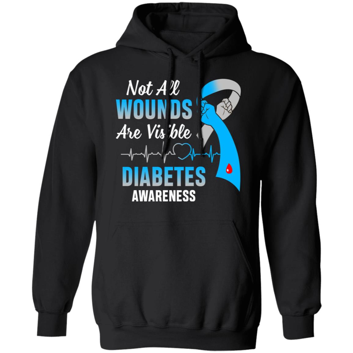 Diabetes Awareness Not All Wounds Are Visible T-Shirt & Hoodie | Teecentury.com