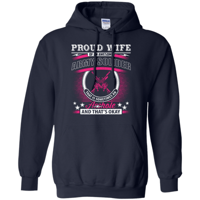 Proud Wife Of An Awesome Army Solider T-Shirt & Hoodie | Teecentury.com