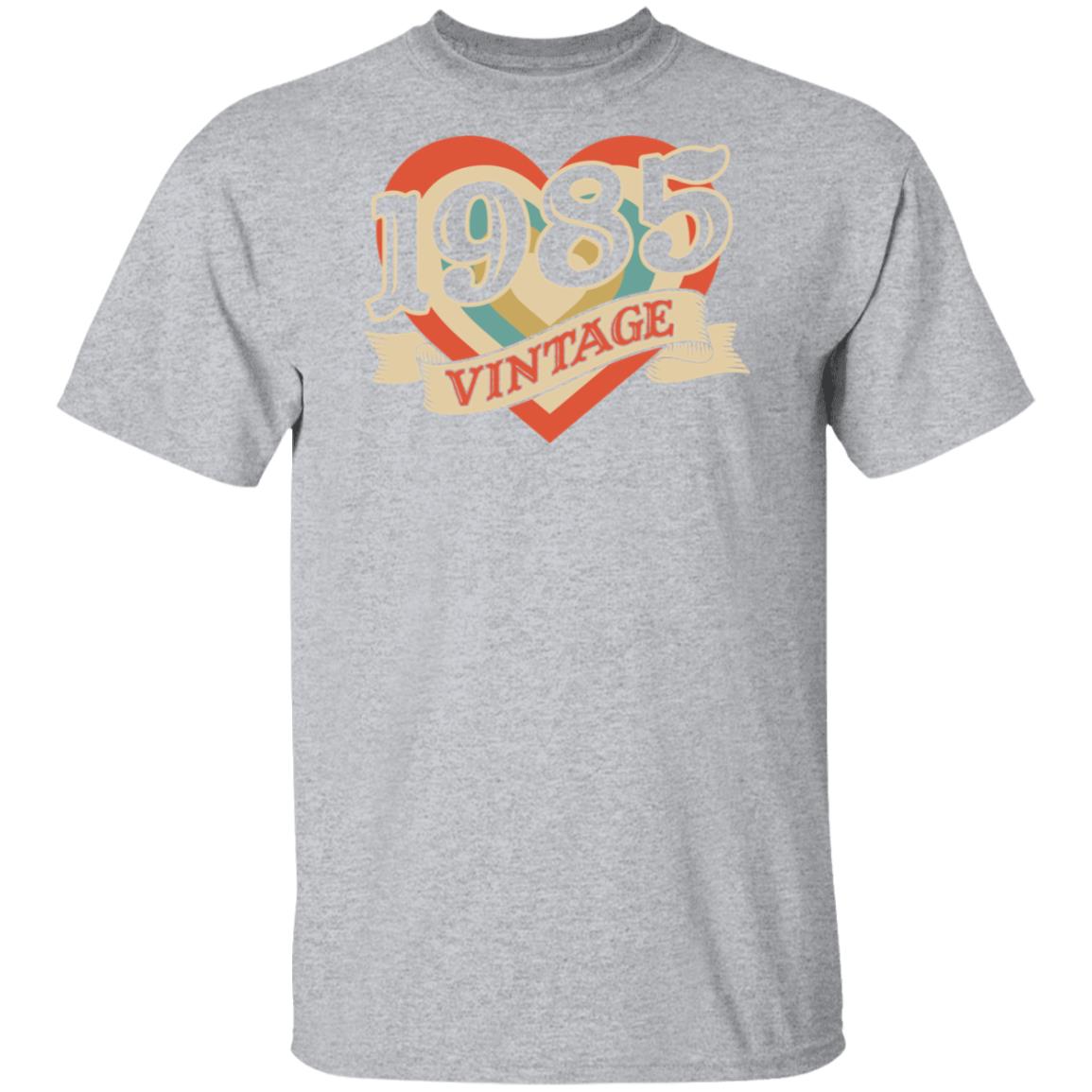 37th Birthday Gifts Classic Retro Heart Vintage 1985 T-Shirt & Tank Top | Teecentury.com