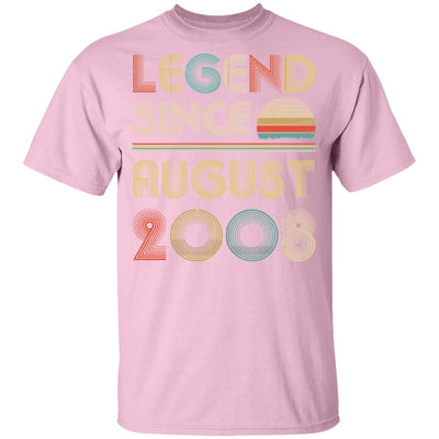 Legend Since August 2008 Vintage 14th Birthday Gifts Youth Youth Shirt | Teecentury.com