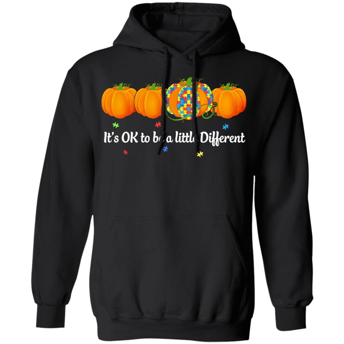 Halloween Autism Pumpkin It's OK To Be A Little Different T-Shirt & Hoodie | Teecentury.com