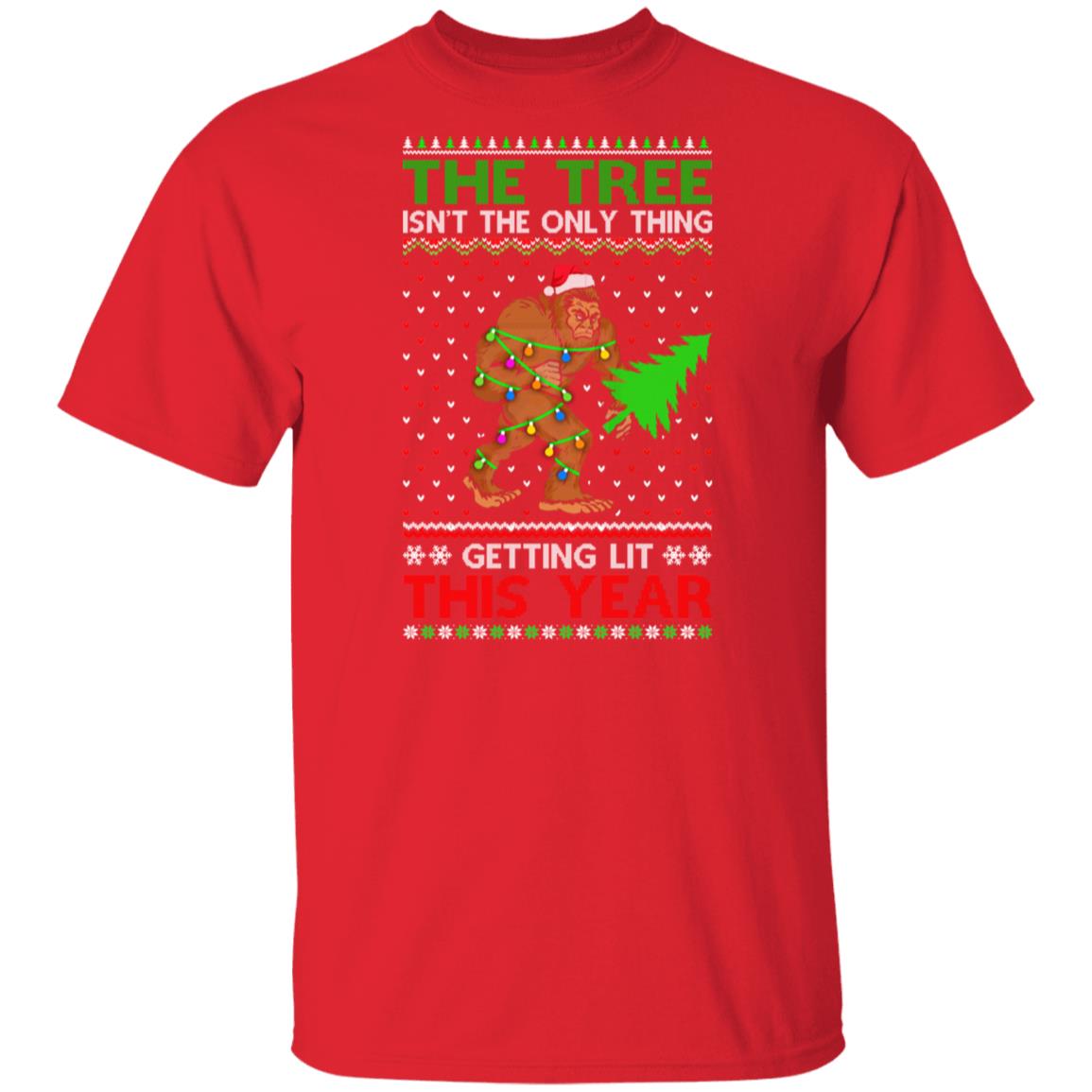 Christmas Bigfoot The Tree Isn't The Only Thing Sweater T-Shirt & Sweatshirt | Teecentury.com