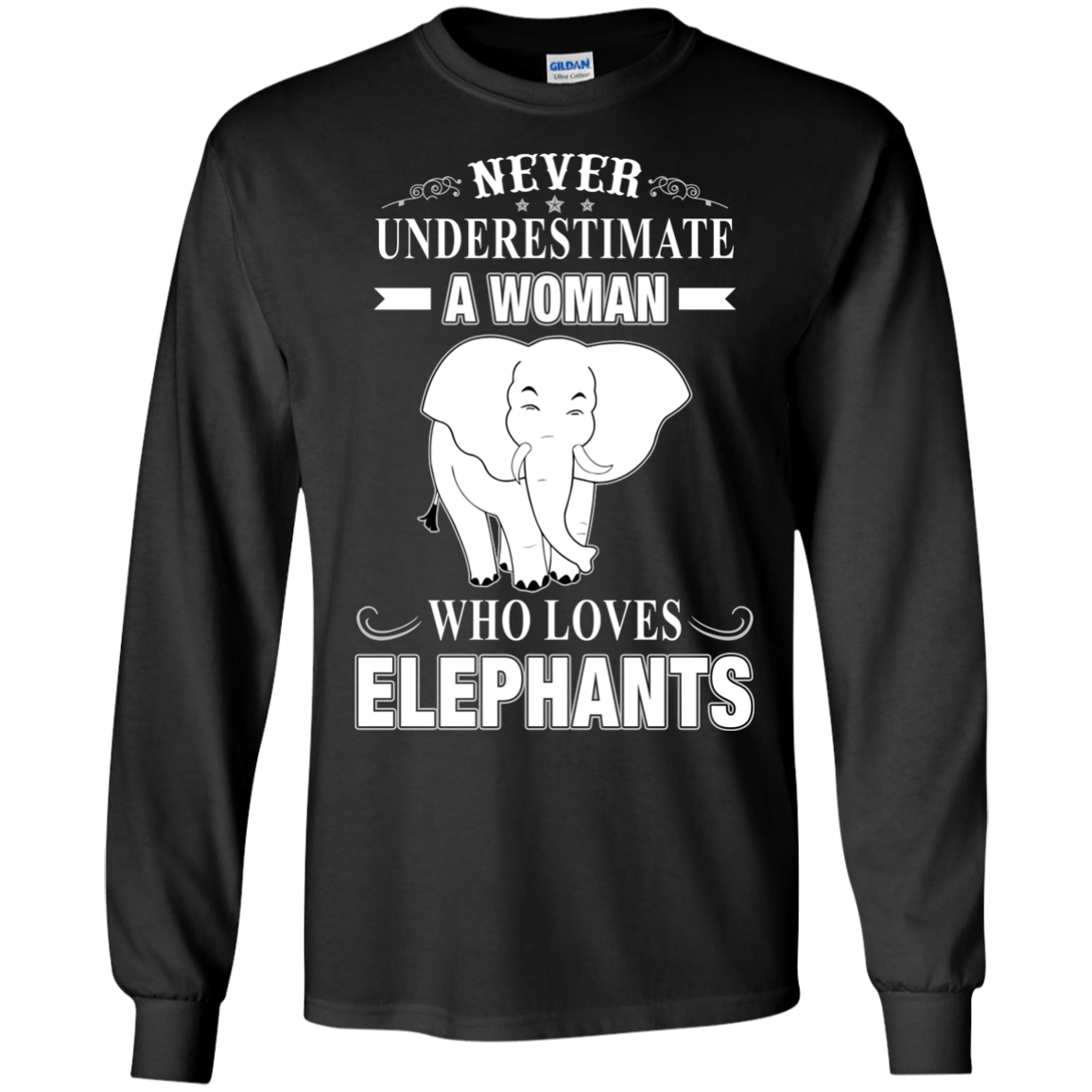 Never Underestimate Woman Loves Elephant T-Shirt & Hoodie | Teecentury.com