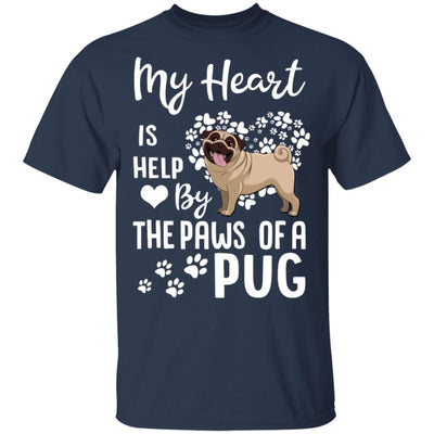 My Heart Is Held By The Paws Of A Pug Lover T-Shirt & Hoodie | Teecentury.com