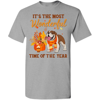 Bulldog Autumn It's The Most Wonderful Time Of The Year T-Shirt & Hoodie | Teecentury.com