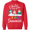 Chillin' With 6th Grade Snowmies Christmas Teacher Gifts T-Shirt & Sweatshirt | Teecentury.com