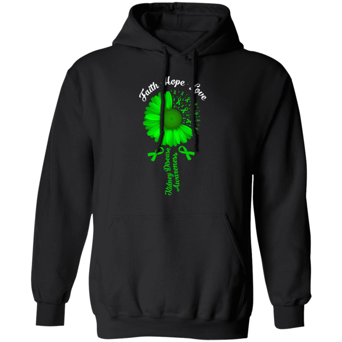 Faith Hope Love Green Kidney Disease Awareness T-Shirt & Hoodie | Teecentury.com
