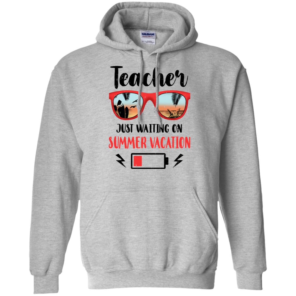 Teacher Just Waiting On Summer Vacation Gifts T-Shirt & Hoodie | Teecentury.com