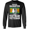 Proud Daughter Of A Veteran Dad Mom T-Shirt & Hoodie | Teecentury.com