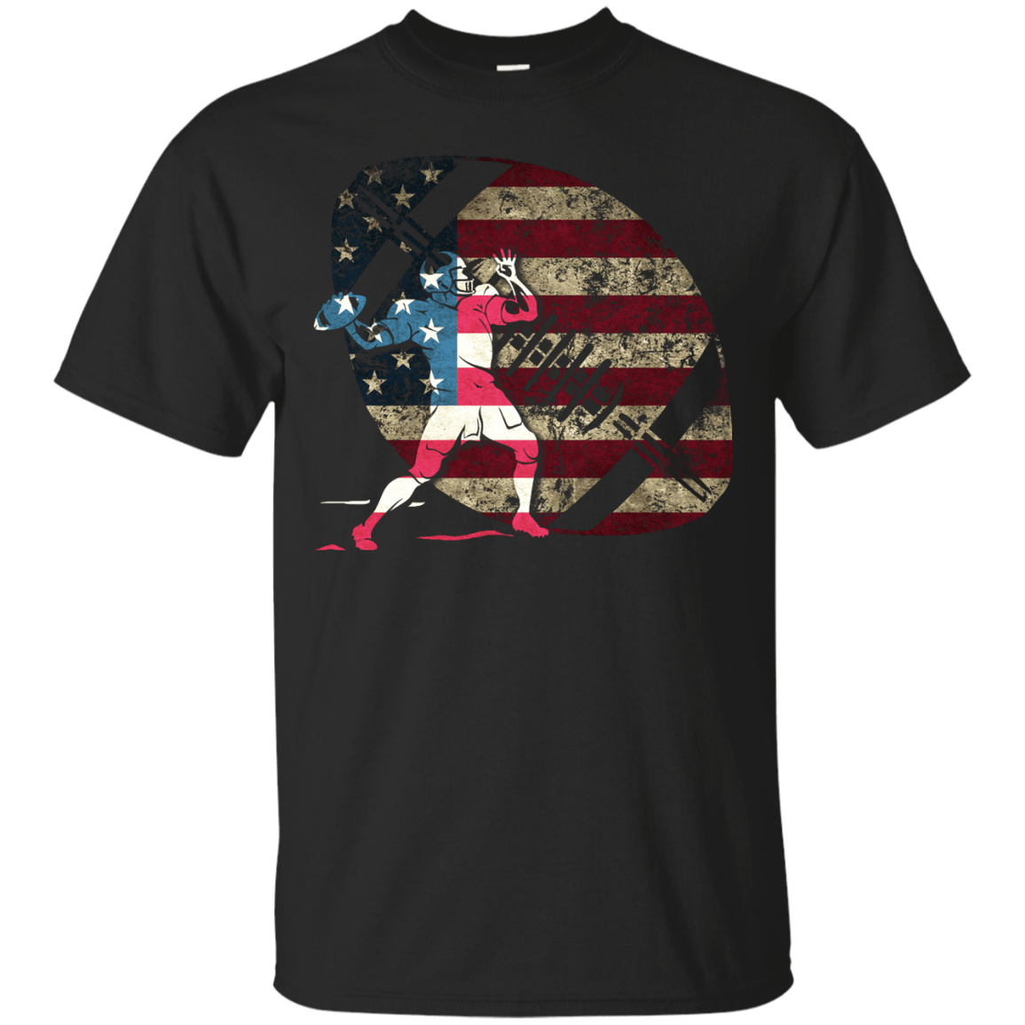 Quarterback Football America Flag T-Shirt & Hoodie | Teecentury.com