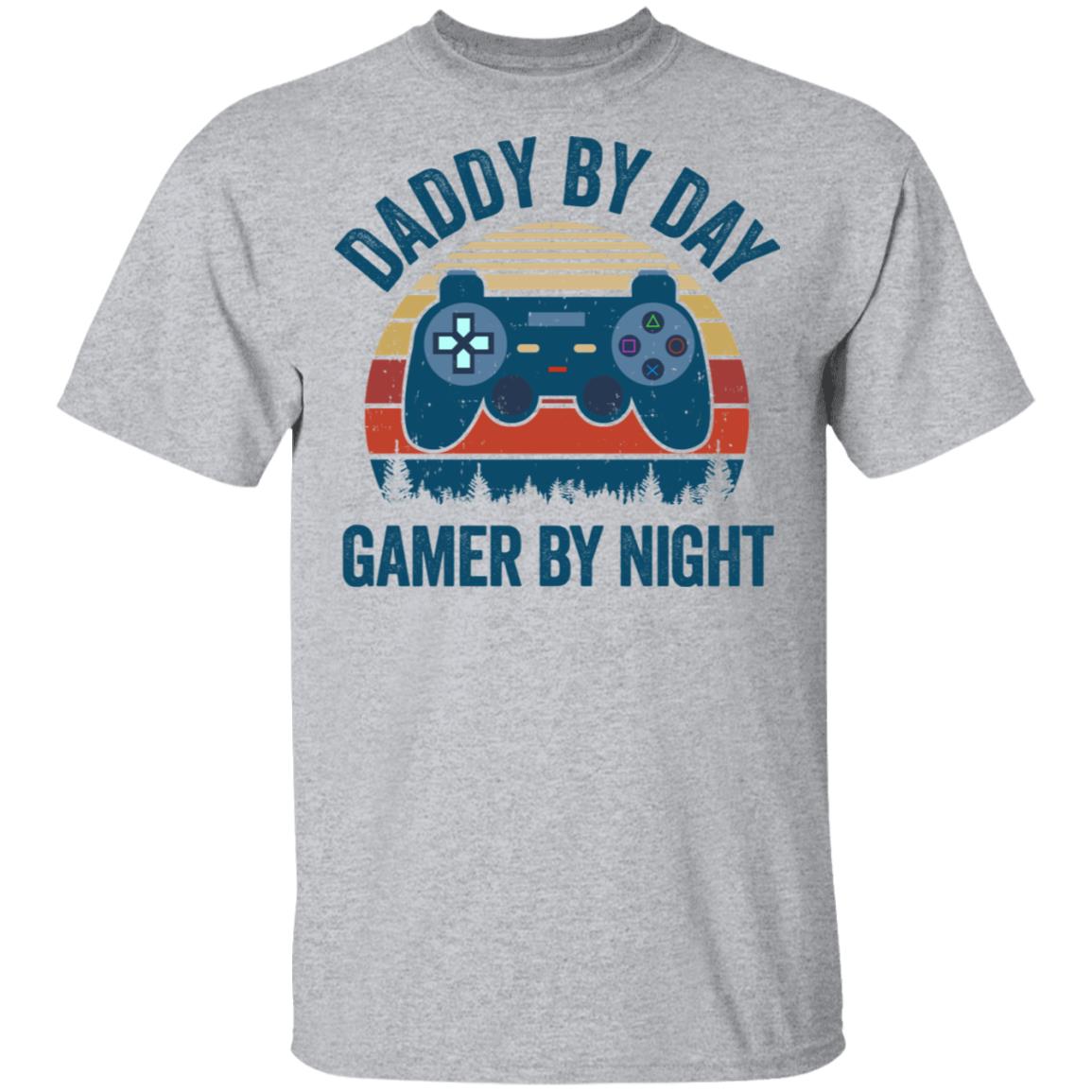 Daddy By Day Gamer By Night Funny Video Game T-Shirt & Hoodie | Teecentury.com