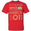 Awesome Since March 2011 Vintage 11th Birthday Gifts Youth Youth Shirt | Teecentury.com