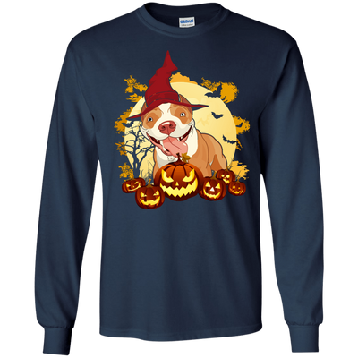 Pitbull Halloween Pumpkin T-Shirt & Hoodie | Teecentury.com