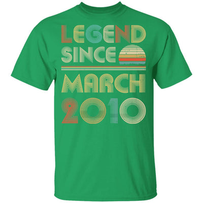 Legend Since March 2010 Vintage 12th Birthday Gifts Youth Youth Shirt | Teecentury.com