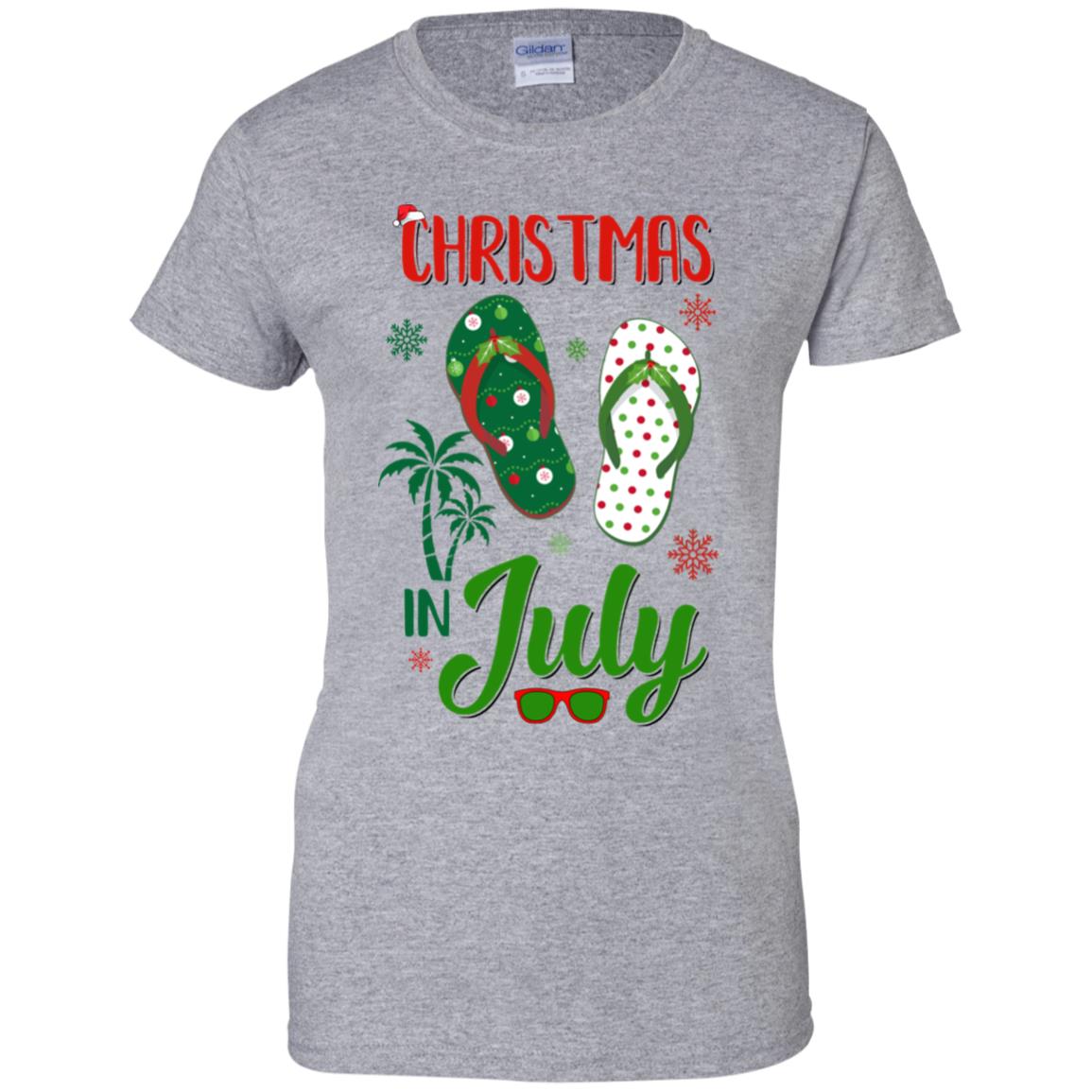 Summer Vacation Santa Flip Flops Christmas In July T-Shirt & Tank Top | Teecentury.com