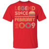 Legend Since February 2009 Vintage 13th Birthday Gifts Youth Youth Shirt | Teecentury.com