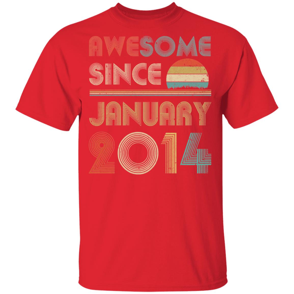 Awesome Since January 2014 Vintage 8th Birthday Gifts Youth Youth Shirt | Teecentury.com