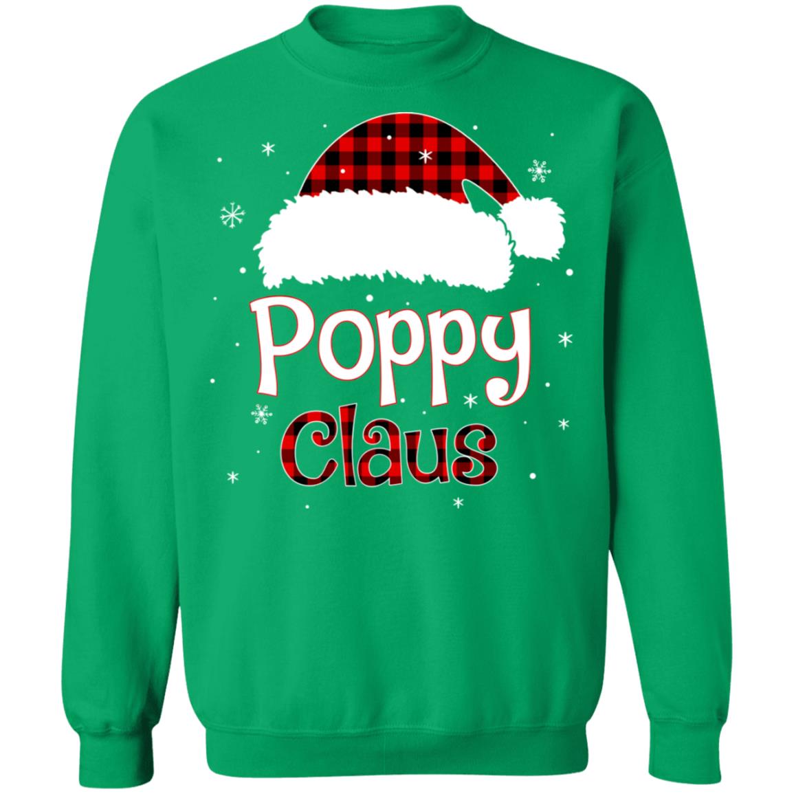 Santa Poppy Claus Red Plaid Family Pajamas Christmas Gift T-Shirt & Sweatshirt | Teecentury.com