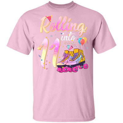 11 Years Old Birthday Girls Roller Skates 80's 11th Birthday Youth Youth Shirt | Teecentury.com