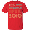 Epic Since April 2010 Vintage 12th Birthday Gifts Youth Youth Shirt | Teecentury.com