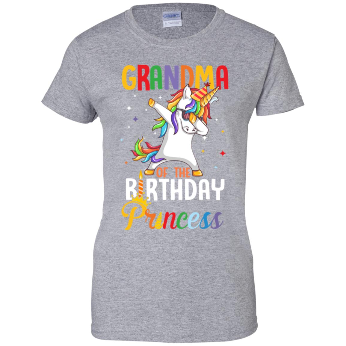 Grandma Of The Birthday Girl Dabbing Unicorn Party T-Shirt & Hoodie | Teecentury.com