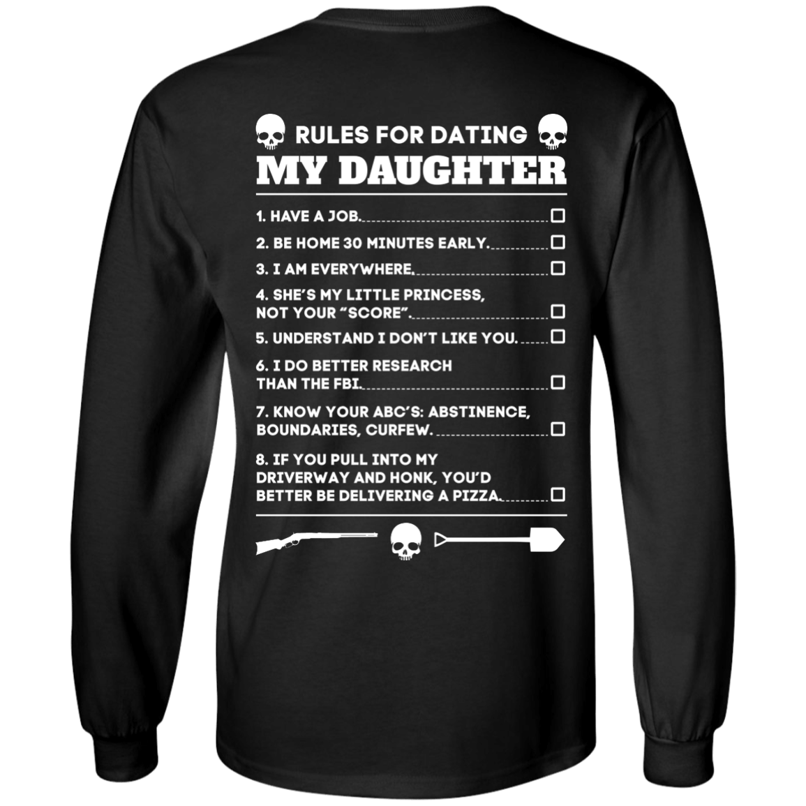 Rules For Dating My Daughter Funny T-Shirt & Hoodie | Teecentury.com