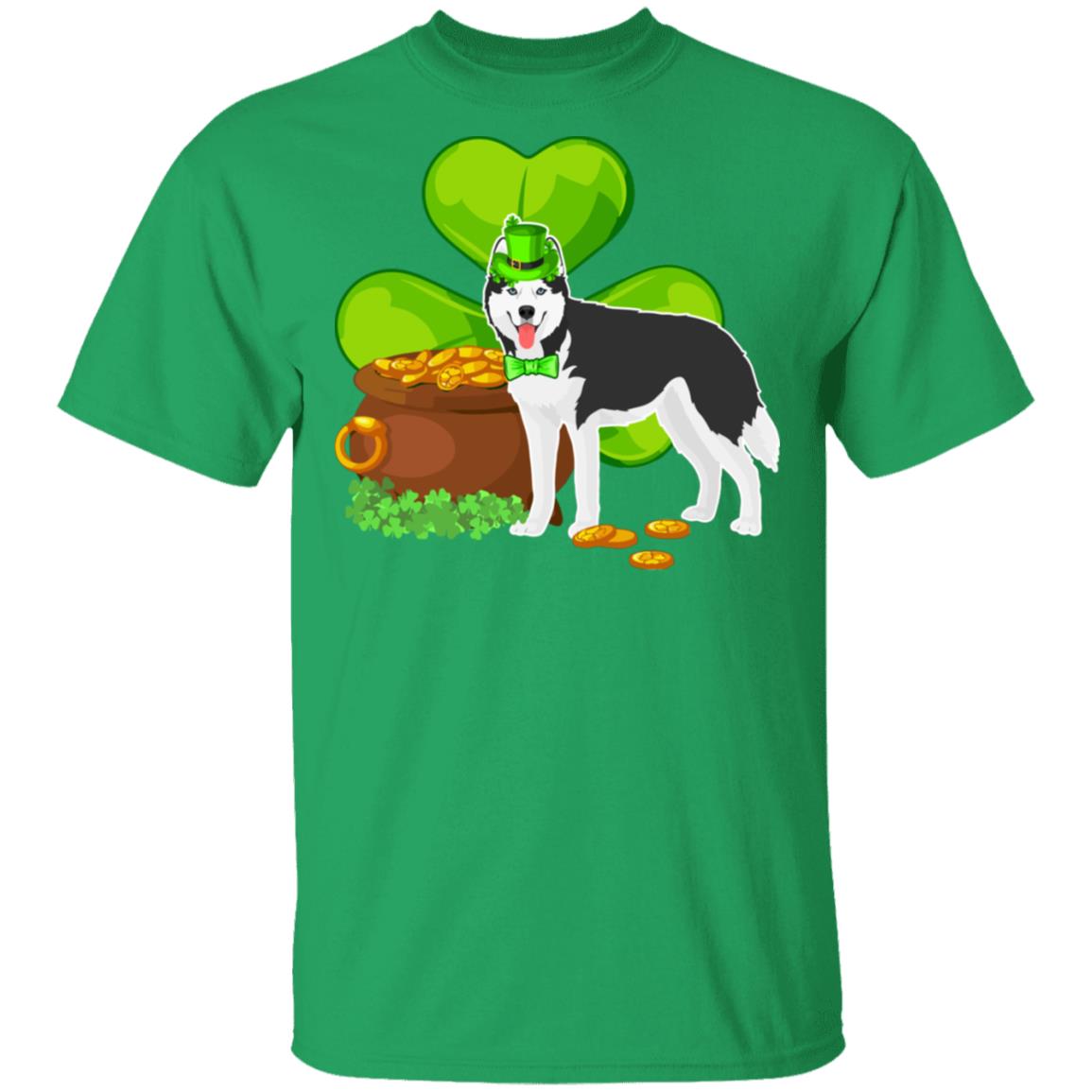 Husky St Patrick's Day Irish Dog Lover Funny Gifts T-Shirt & Hoodie | Teecentury.com