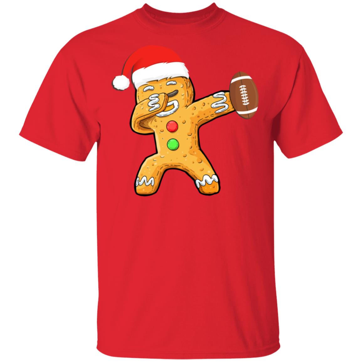 Dabbing Gingerbread Santa Football Christmas Pajama Gifts T-Shirt & Sweatshirt | Teecentury.com