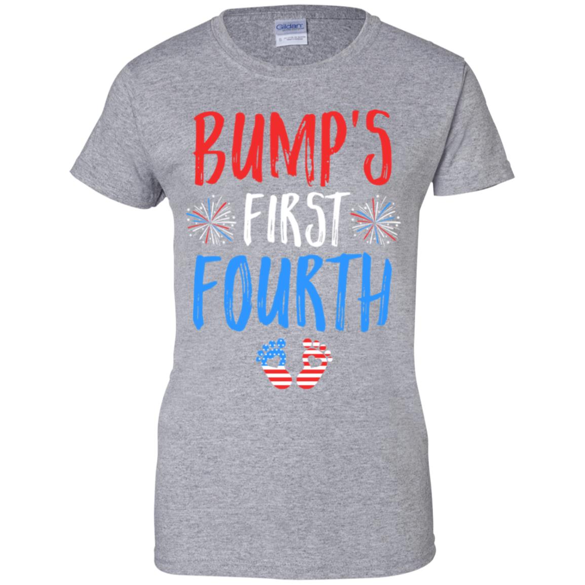 4th Of July Pregnancy Announcement Bump's First Fourth T-Shirt & Tank Top | Teecentury.com