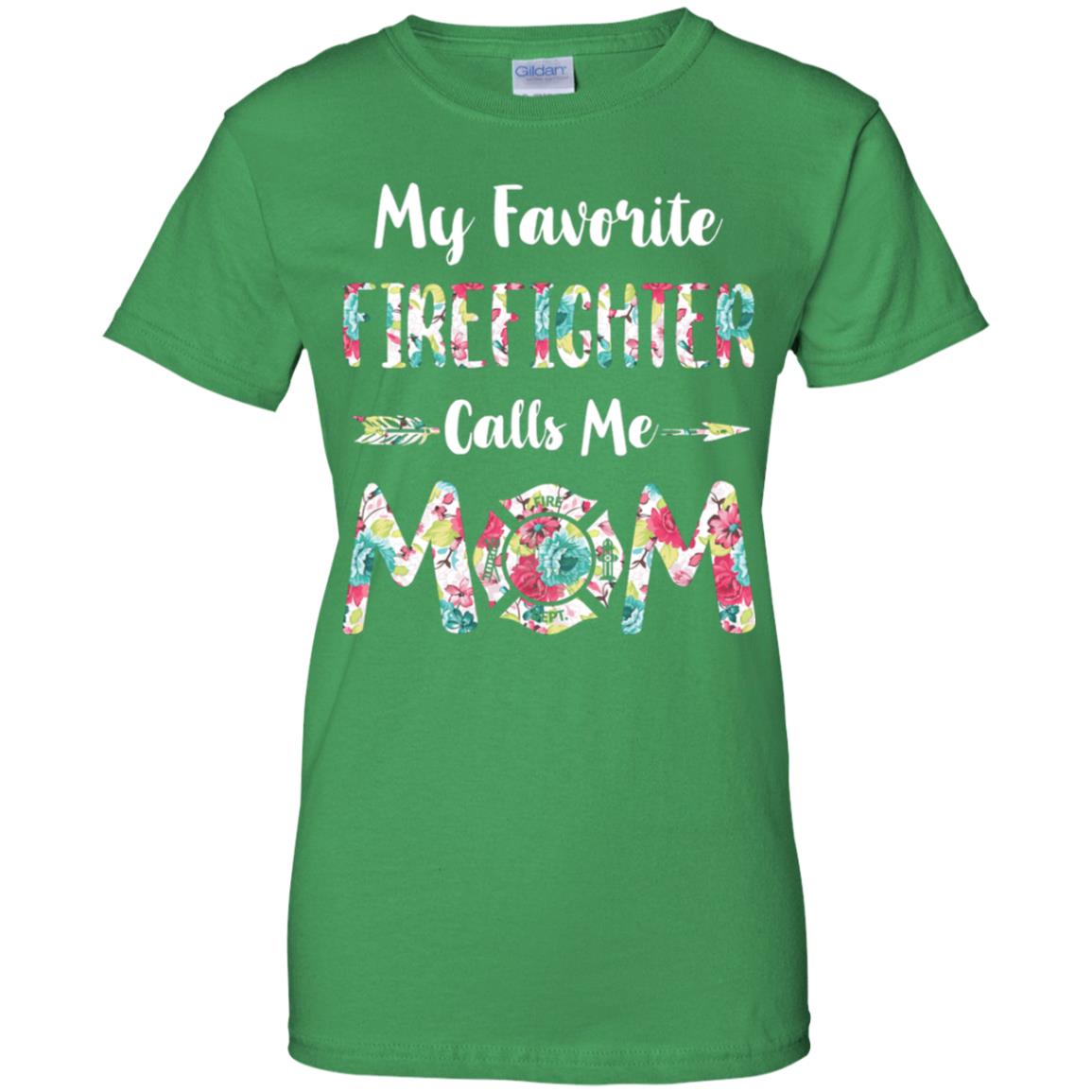 Floral My Favorite Firefighter Calls Me Mom Mothers Day Gift T-Shirt & Hoodie | Teecentury.com