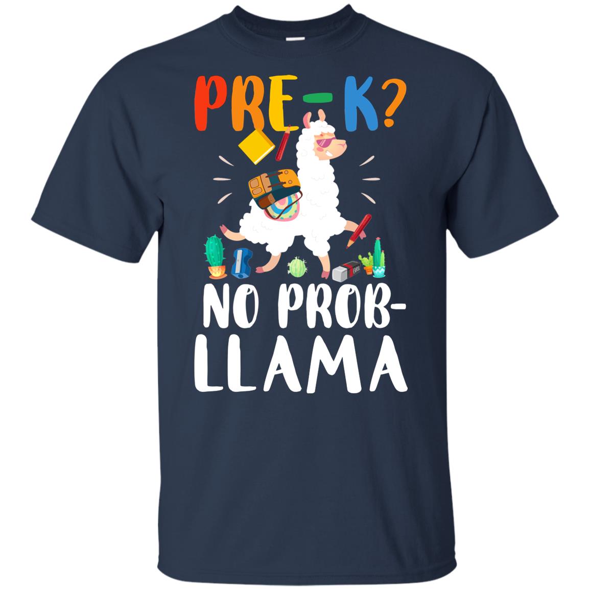 Pre-K No Prob Llama Funny First Day Of School Youth Youth Shirt | Teecentury.com
