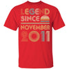 Legend Since November 2011 Vintage 11th Birthday Gifts Youth Youth Shirt | Teecentury.com