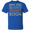 Epic Since January 2004 Vintage 18th Birthday Gifts T-Shirt & Hoodie | Teecentury.com