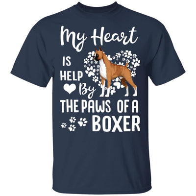 My Heart Is Held By The Paws Of A Boxer Lover T-Shirt & Hoodie | Teecentury.com