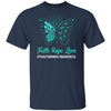 Faith Hope Love Turquoise Butterfly Dysautonomia Awareness T-Shirt & Hoodie | Teecentury.com