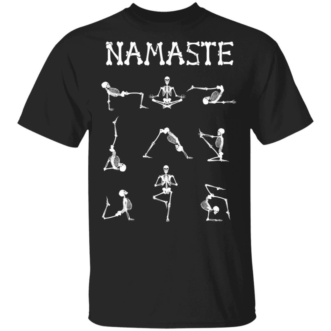 Namaste Yoga Skeleton Halloween Costume Gifts T-Shirt & Tank Top | Teecentury.com
