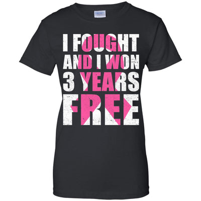 I Fought An I Won 3 Years Free Fight Support Breast Cancer T-Shirt & Hoodie | Teecentury.com