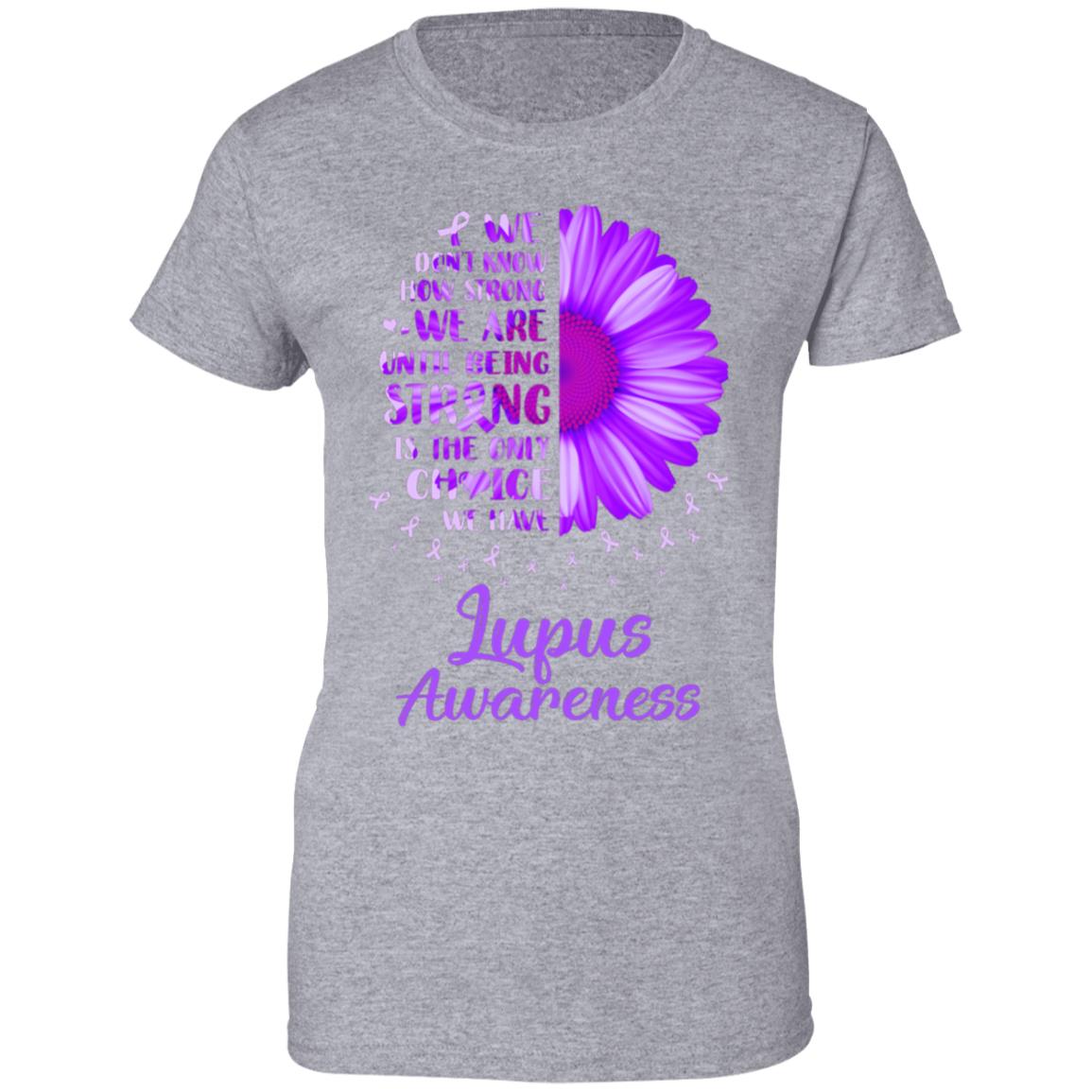 Being Strong Daisy Flower Purple Lupus Awareness T-Shirt & Hoodie | Teecentury.com
