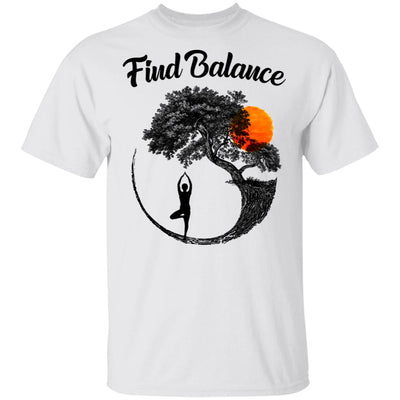 Find Balance Yin Yang Tree Yoga Lover Gift T-Shirt & Tank Top | Teecentury.com