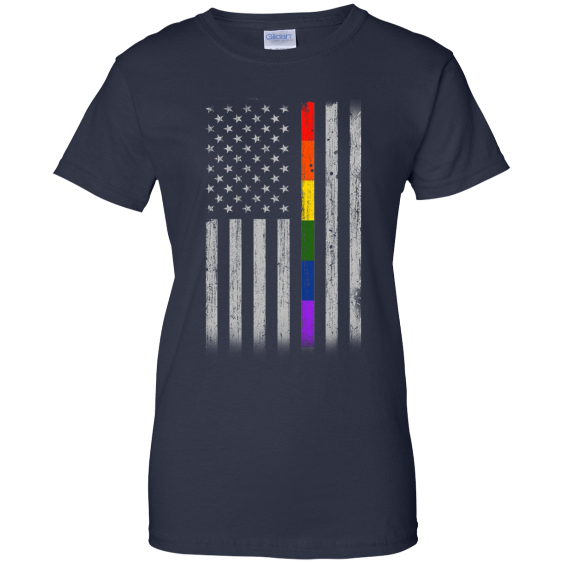 Rainbow Lesbian Gay Pride LGBT America Flag T-Shirt & Hoodie | Teecentury.com